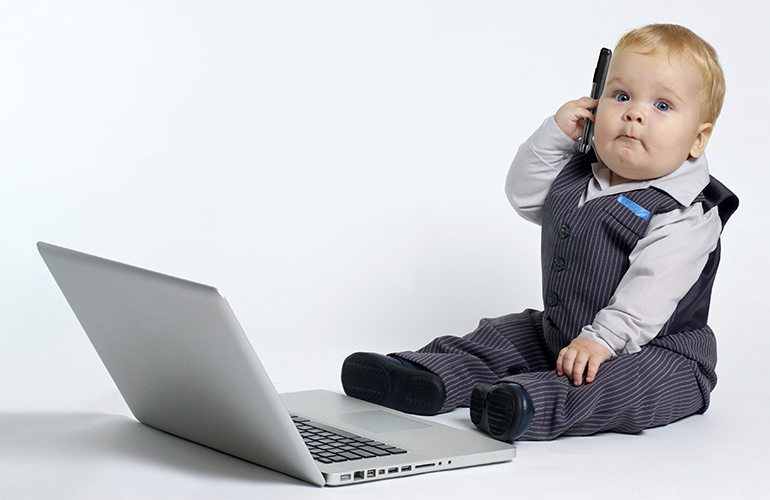 child at laptop