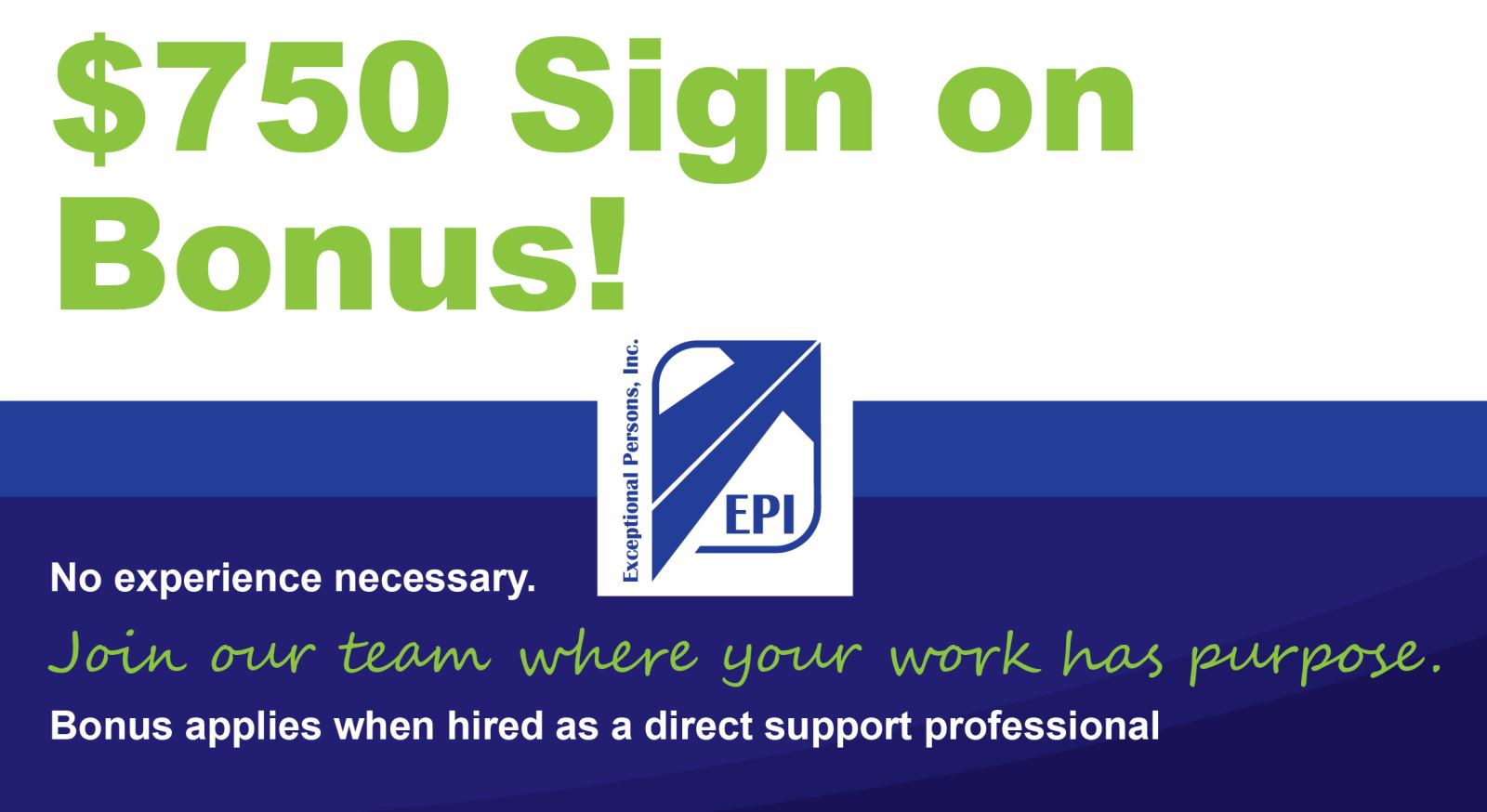 Sign on bonus
